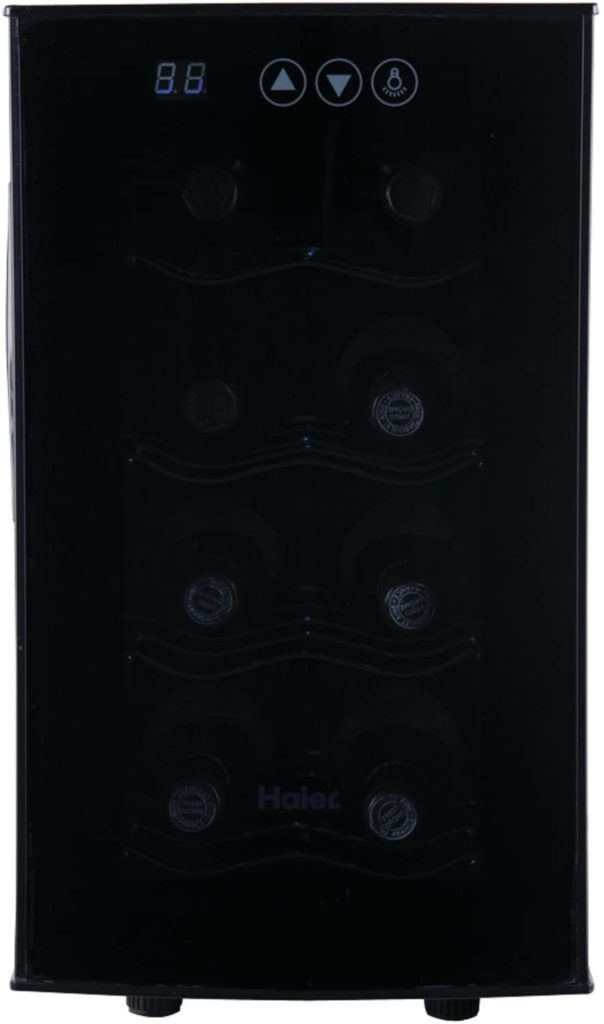 Haier 18-Bottle Dual Zone Curved Door with Smoked Glass Wine Cooler