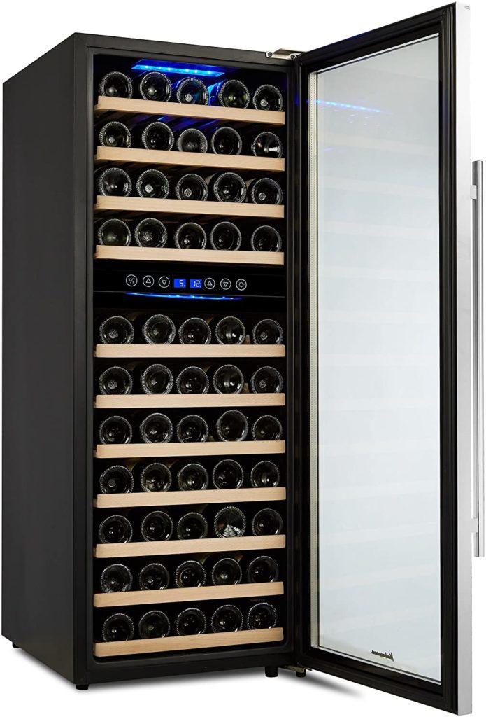 Kalamera 73 Bottle Compressor Wine Cooler Dual Zone with Touch Control